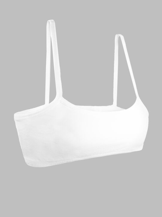 Fruit of the Loom Girls Sports Bra with Removable Pads, 2-Pack, Sizes (28-38)  