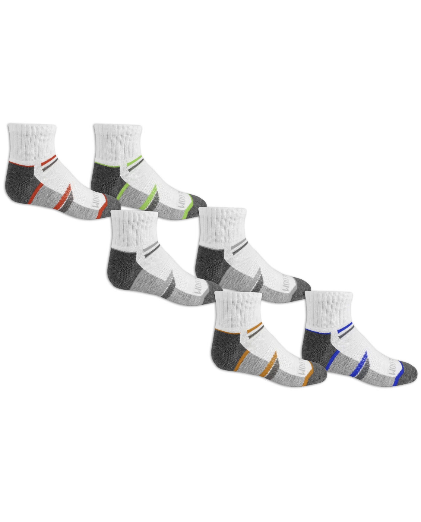 Fruit of the Loom Boys Active Ankle Socks 6 Pair Pack
