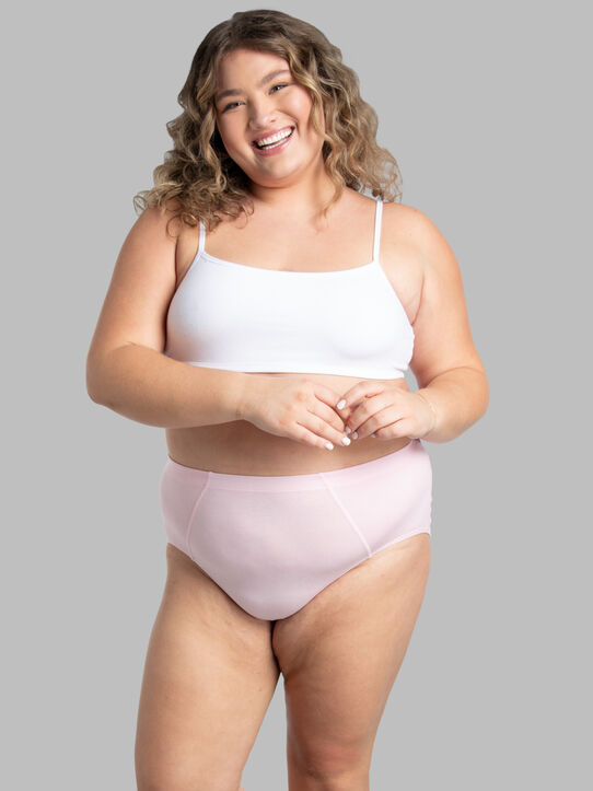 Fit for Me by Fruit of the Loom Women's Plus Size Brief Underwear, 6 Pack