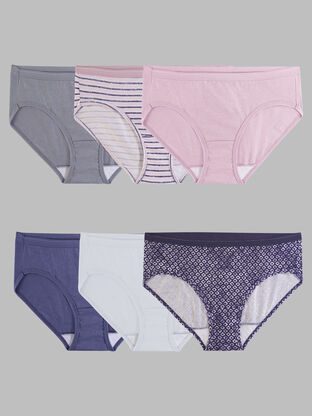 Women's Hipster Panty, Assorted 6 Pack 