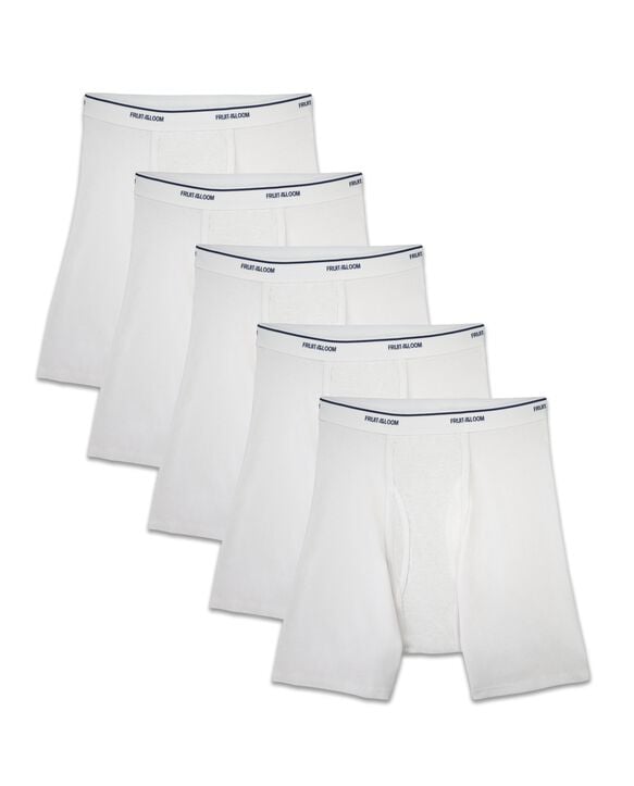 Men's CoolZone™ Fly White Boxer Briefs, 5 Pack WHITE