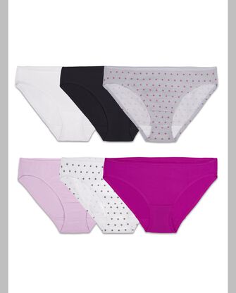 Women's Cotton Stretch Bikini Panty, Assorted 6 Pack Assorted