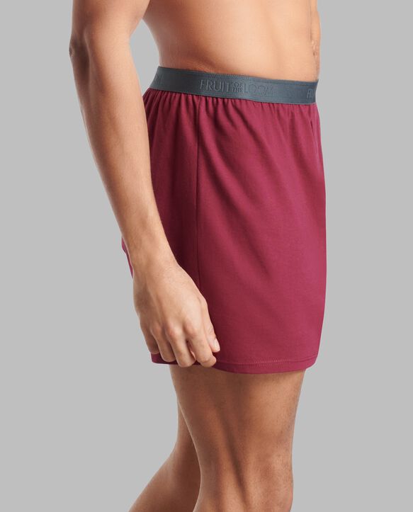 Premium Men's Knit Boxers, Assorted 4 Pack Assorted
