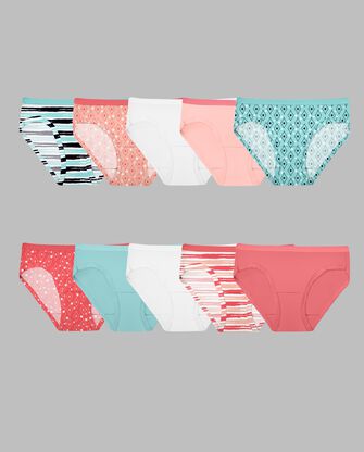 Girls' Eversoft® Hipster Underwear, Assorted 10 Pack 