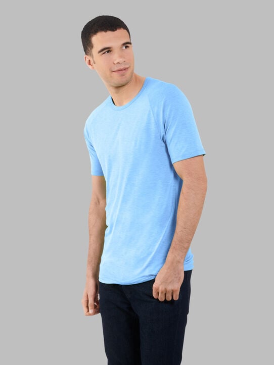 Big Men's EverLight™ Short Sleeve Raglan T-Shirt, 2XL, 2 Pack Cloud Blue Heather