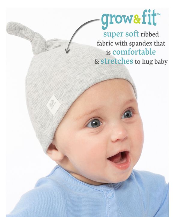 Baby Girls' Grow & Fit Hats, 2 Pack Pink Multi