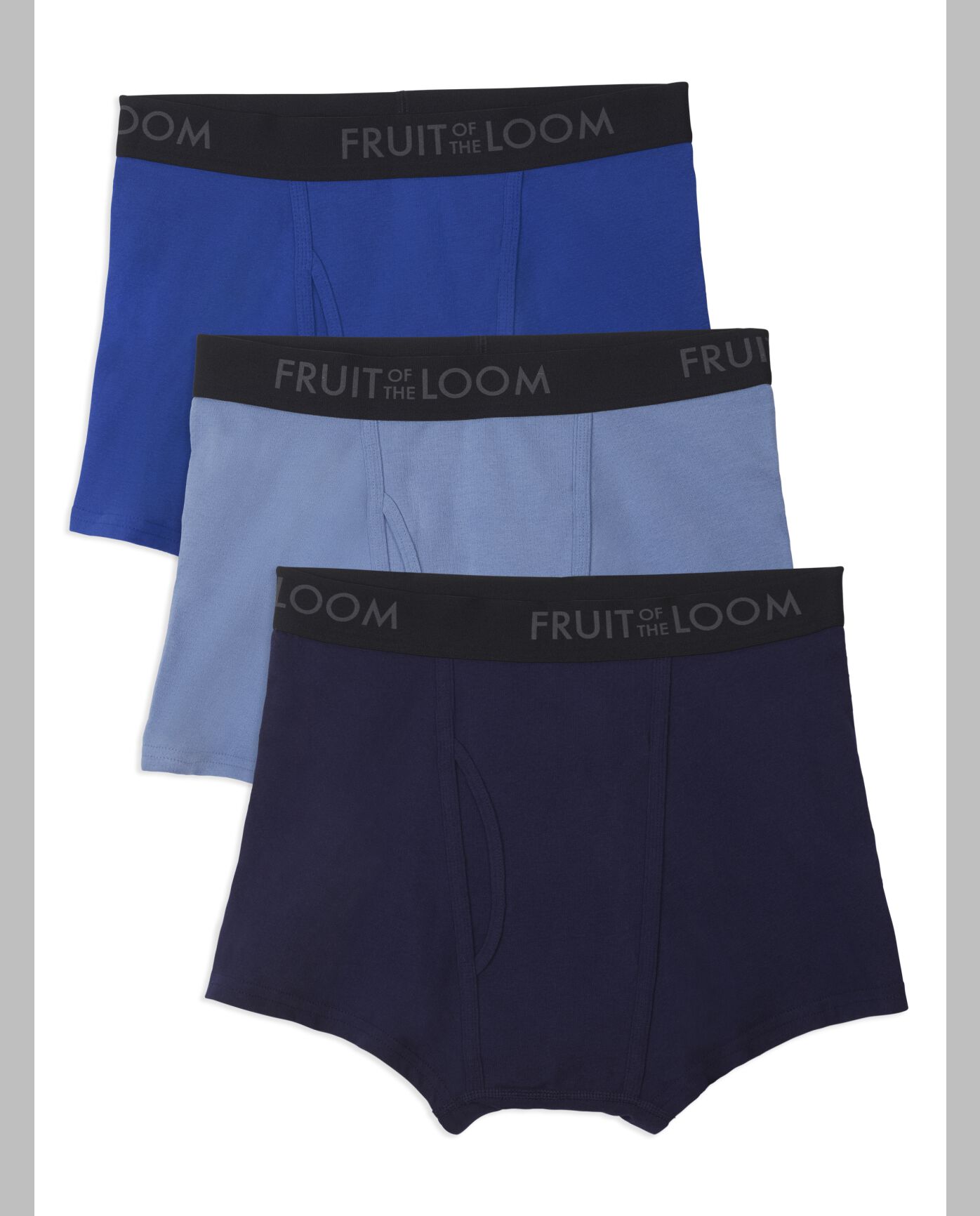 Men's Breathable Cotton Micro-Mesh Assorted Color Short Leg Boxer Briefs, 3  Pack, Extended Sizes