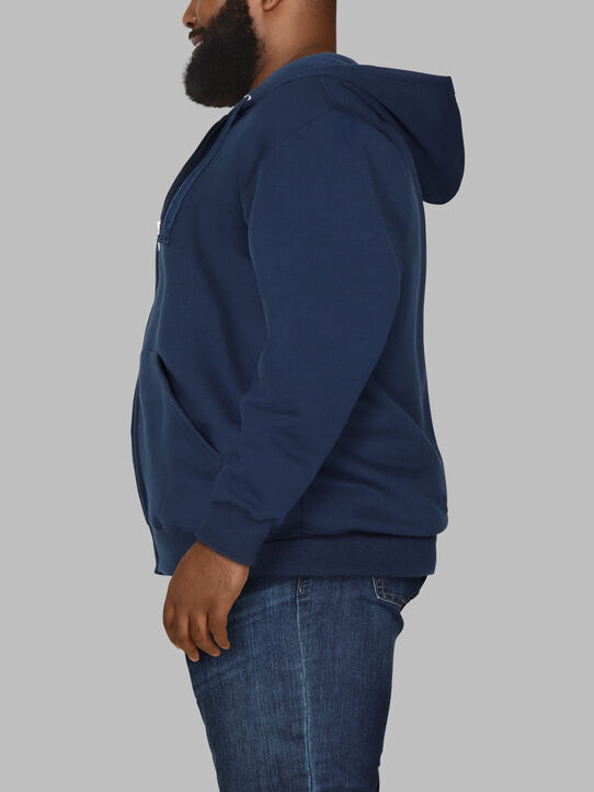 Big Men's Eversoft®  Fleece Full Zip Hoodie Sweatshirt Blue Cove