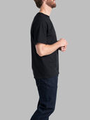 Men’sEversoft®  Short Sleeve Crew T-Shirt, Extended Sizes 2 Pack BLACK INK