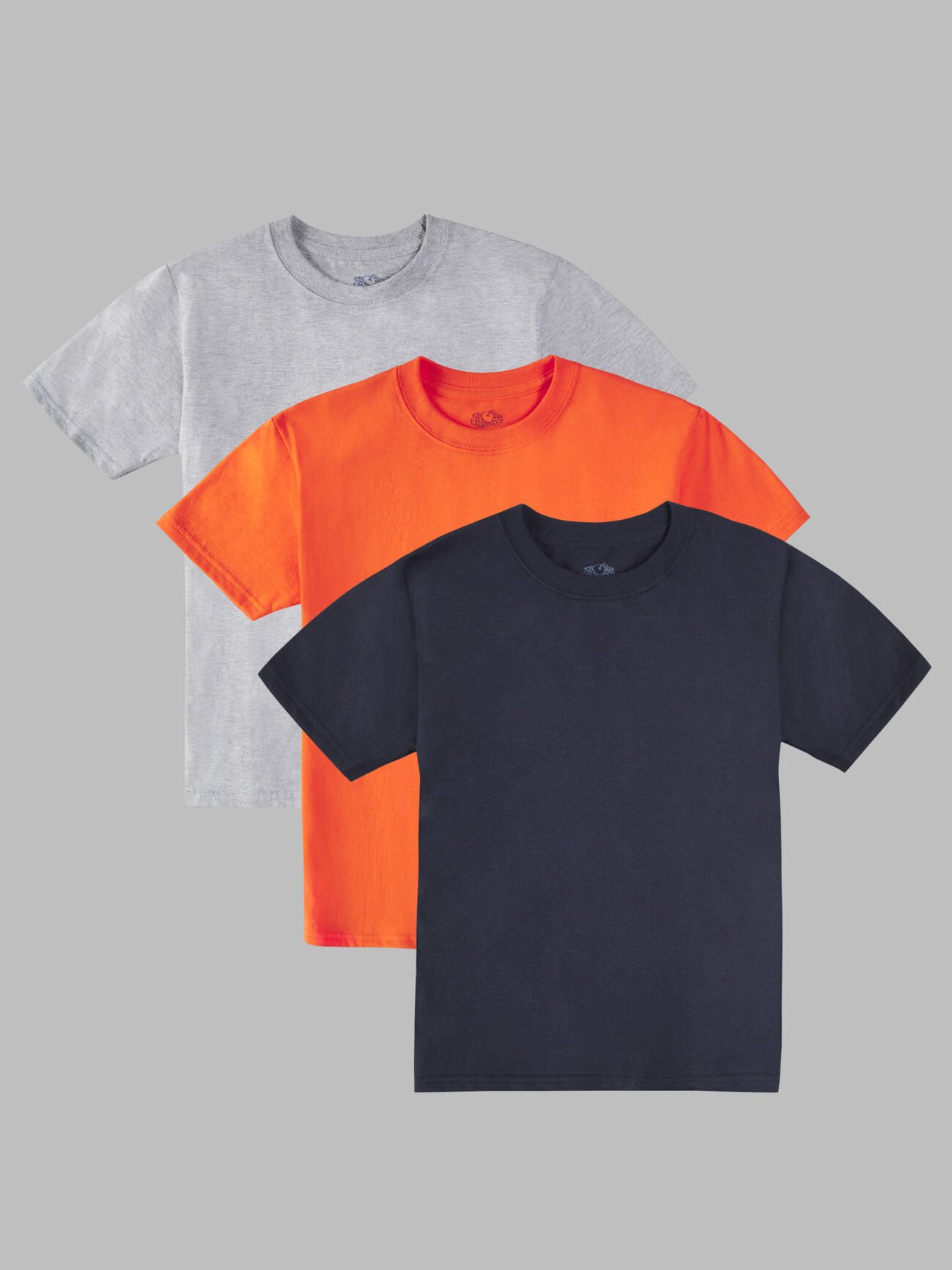 Boys\' Super Soft Solid Multi-Color Short Sleeve Crew T-Shirt