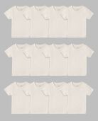 Toddler Boys' Natural Cotton Crew T-Shirt, 12 Pack White