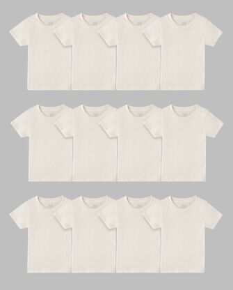 Toddler Boys' Natural Cotton Crew T-Shirt, 12 Pack 