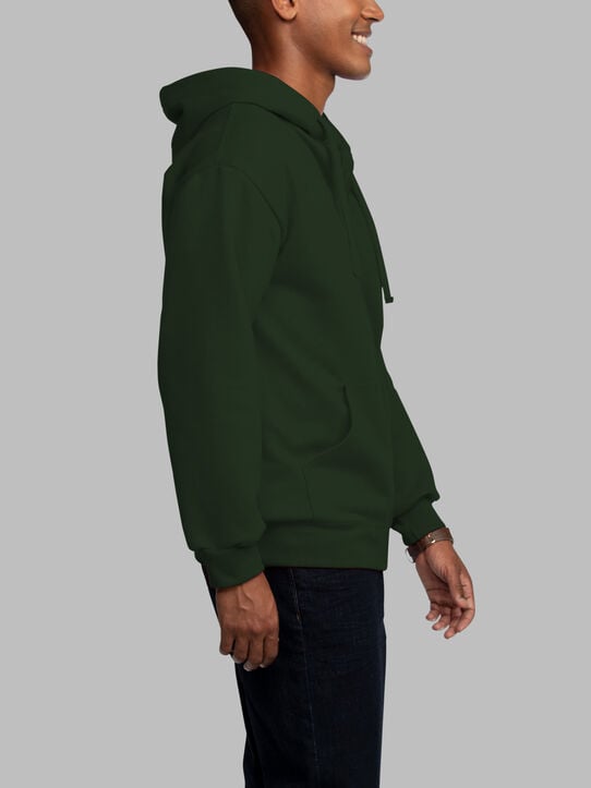 EverSoft®  Fleece Full Zip Hoodie Sweatshirt Duffle Bag Green