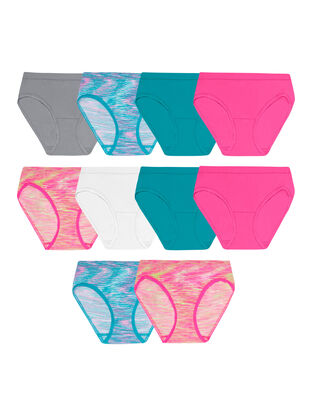  Fruit of the Loom girls Seamless Underwear Multipack Briefs,  Brief - 6 Pack Assorted, 10 12 US: Clothing, Shoes & Jewelry