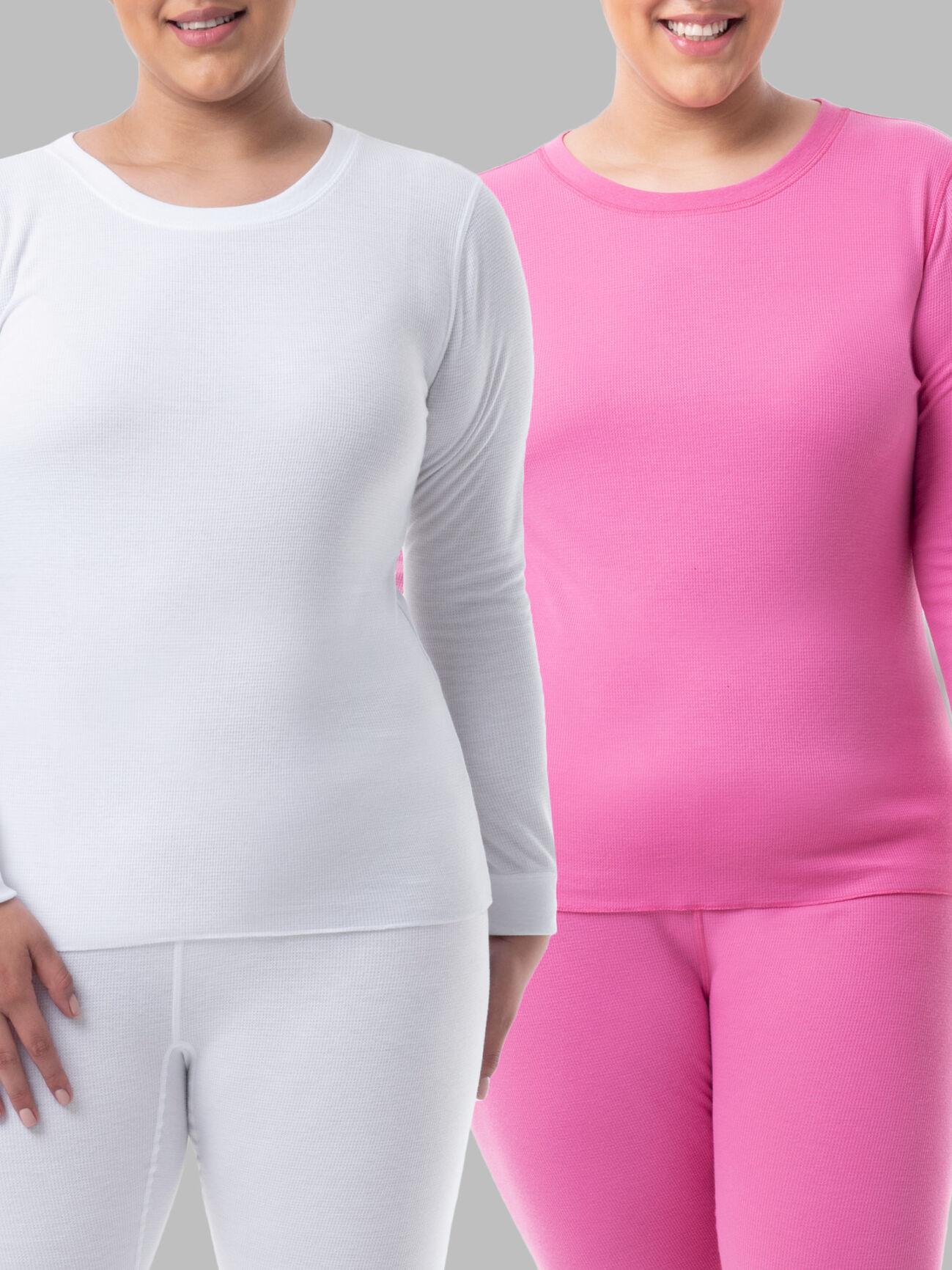 Fruit of the Loom Women's and Women's Plus Long Underwear Thermal Waffle  Top and Bottom Set
