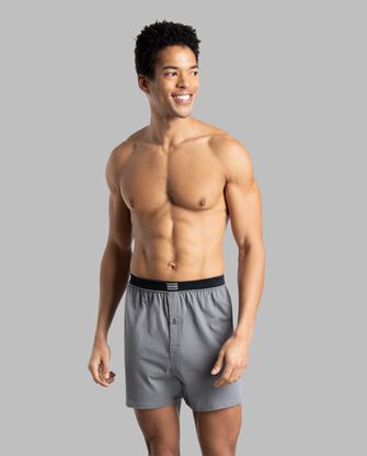 Men's Knit Boxers, Assorted 6 Pack 