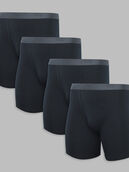 BVD® Men's Boxer Briefs, Black and Gray 4 Pack Assorted