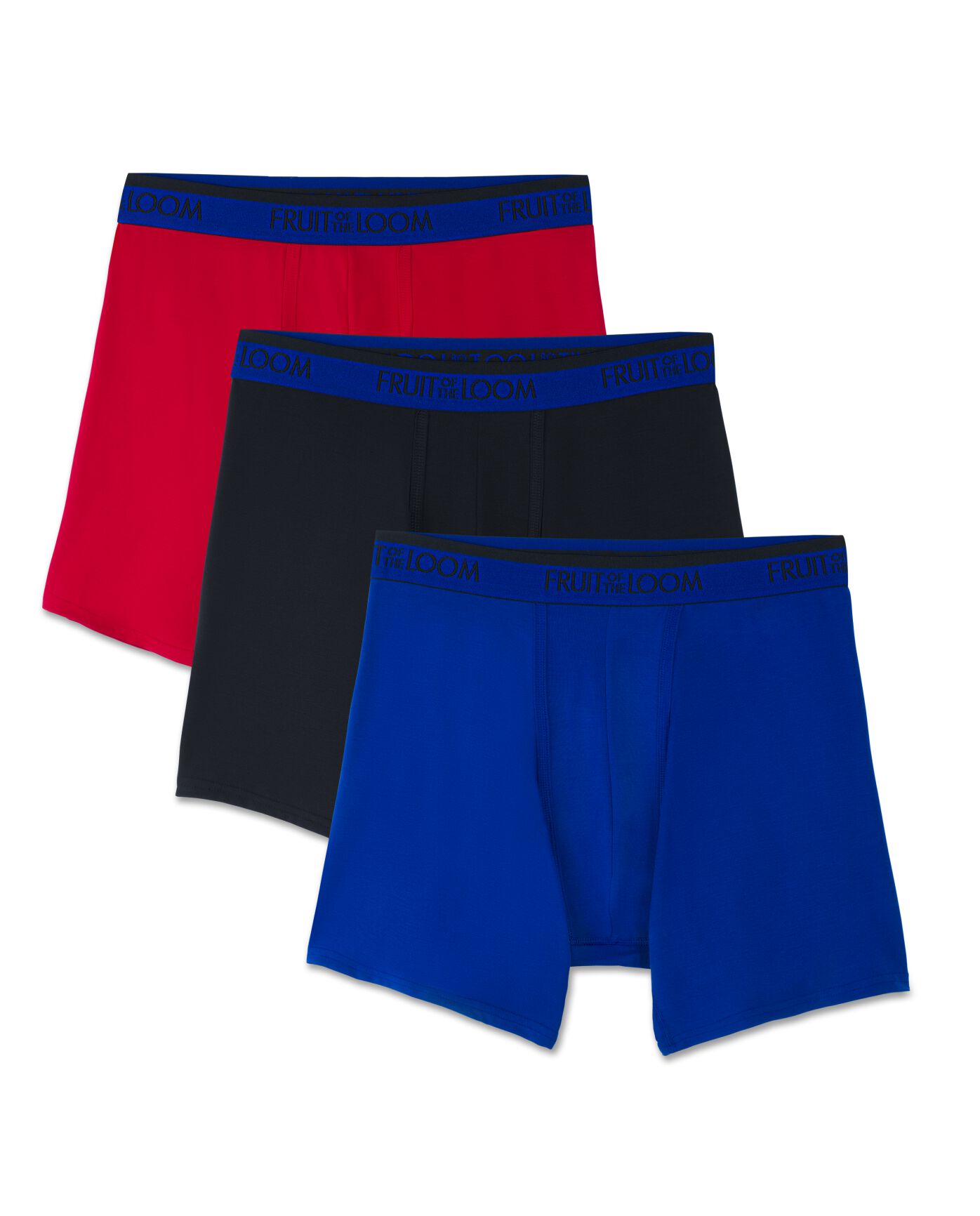 Fruit of the Loom Premium Cool Blend Men's Boxer Briefs, 3 Pack - Assorted