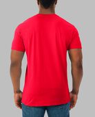 Soft Short Sleeve Crew Neck T-Shirt , 2 Pack Fiery Red