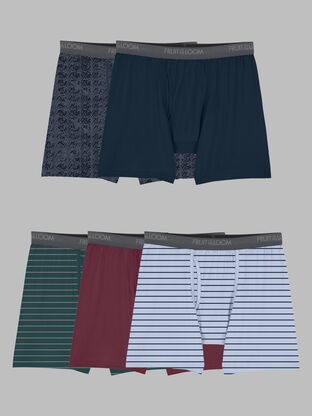 Men's Micro-Stretch Boxer Briefs, Assorted 5 Pack 