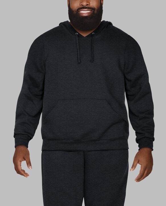 Big Men's Eversoft® Fleece Pullover Hoodie Sweatshirt Black Heather