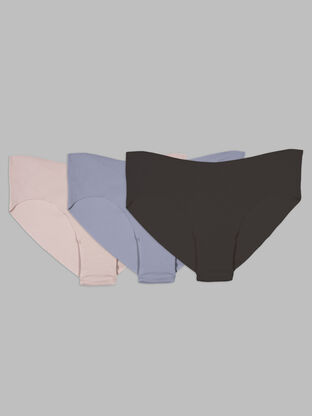 Women's No Show Cheeky Panty, Assorted 3 Pack 