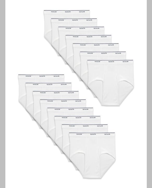 Men's Cotton White Briefs, 6 Pack WHITE