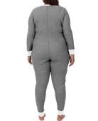 Women's Fit For Me By Fruit of the Loom Waffle Unionsuit SMOKE INJECTION HEATHER