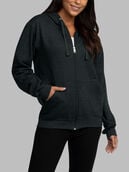 EverSoft®  Fleece Full Zip Hoodie Sweatshirt Black Heather