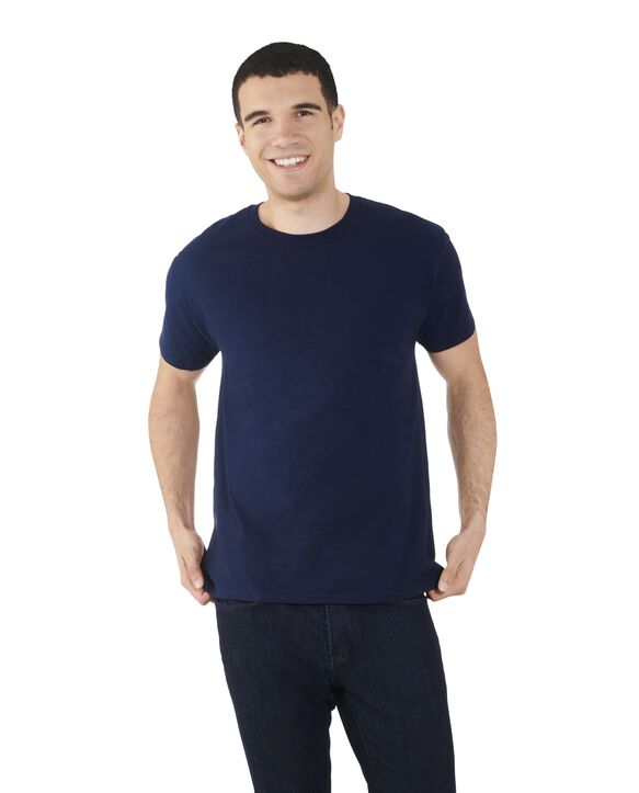 Men’s EverSoft Short Sleeve Crew T-Shirt, 1 Pack, Extended Sizes J Navy