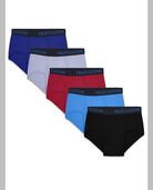 Men's Breathable Cotton Micro-Mesh Briefs, Assorted 5 Pack ASSORTED