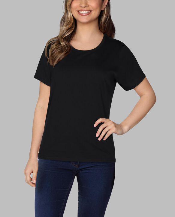 Women's Crafted Comfort Artisan Tee™ Crew T-Shirt Black Ink