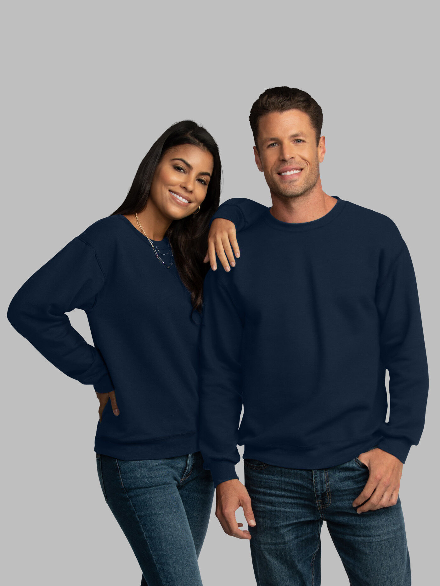 Men s EverSoft Fleece Crew Sweatshirt Fruit of the Loom