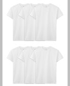 BVD Men's White Cotton Crew T-Shirt, 6 Pack 