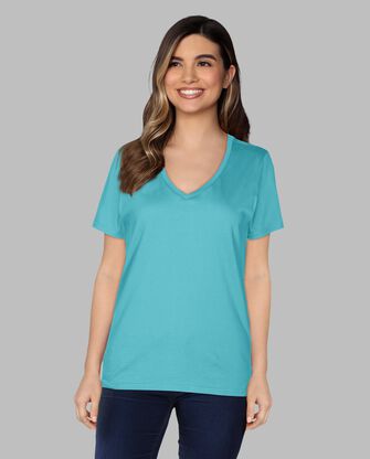 Women's Crafted Comfort™ Artisan V-Neck T-Shirt Seabreeze