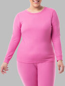Women's Plus Size Thermal Crew Top, 2 Pack 