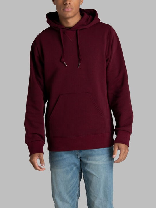 Men's Crafted Comfort Favorite Fleece Hoodie Maroon Heather