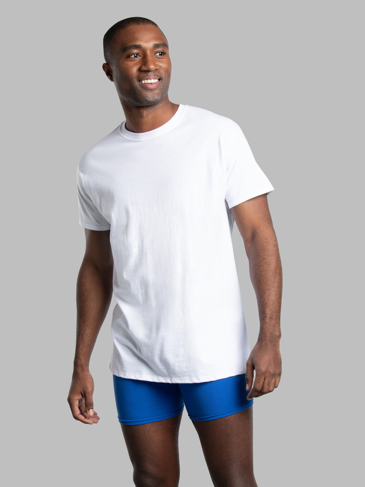 Men's Short Sleeve White Crew T-Shirts | Fruit of the Loom