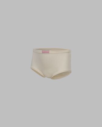 Toddler Girls' Natural Cotton Brief Underwear, 6 Pack 
