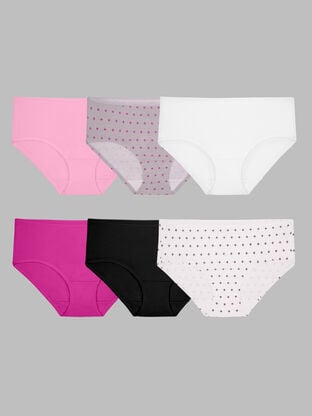 Women's Cotton Stretch Hipster Panty, Assorted 6 Pack 
