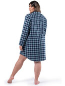 Women's Plus Flannel Sleepshirt TARTAN PLAID NAVY