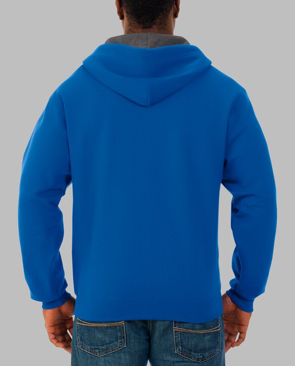 Men's Supersoft Fleece Full Zip Hoodie Sweatshirt Royal Heather