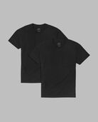 Men’s Eversoft® Short Sleeve Pocket T-Shirt, Extended Sizes 2 Pack BLACK INK
