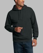Men's Eversoft® Fleece Pullover Hoodie Sweatshirt, Extended Sizes Black Heather