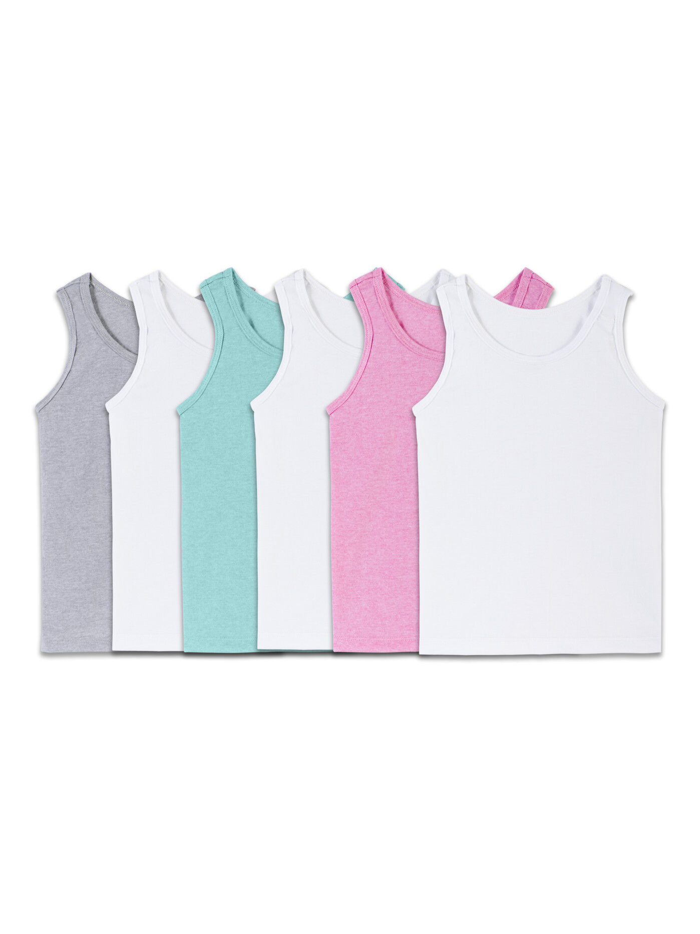 Toddler Girls' EverSoft Tanks, 6 Pack