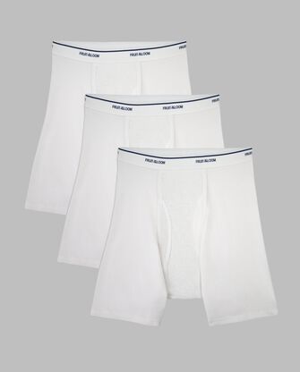 Men's Eversoft® CoolZone® Fly Boxer Briefs, White 3 Pack 