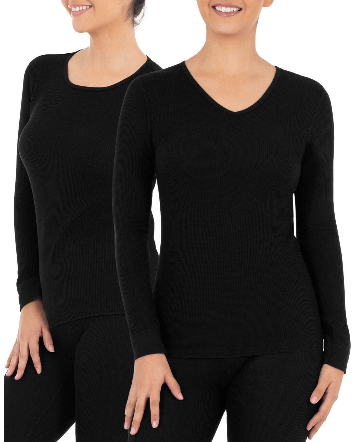 v neck thermal top women's