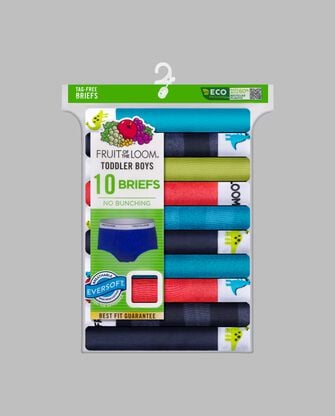 Toddler Boys' Briefs, Assorted 10 Pack 