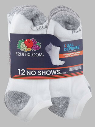 Men's Dual Defense® No Show Sock, 12 Pack, Size 6-12 
