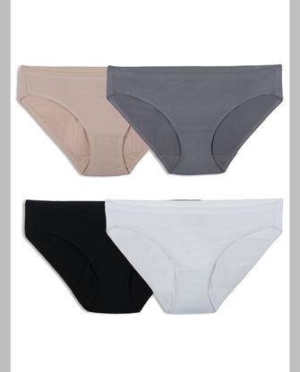 Women's Breathable Micro-Mesh Bikini Underwear, 4 Pack 